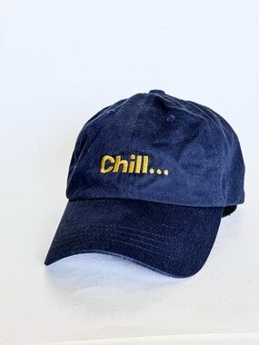 Chill Dad hat Embroidered Navy Baseball Cap